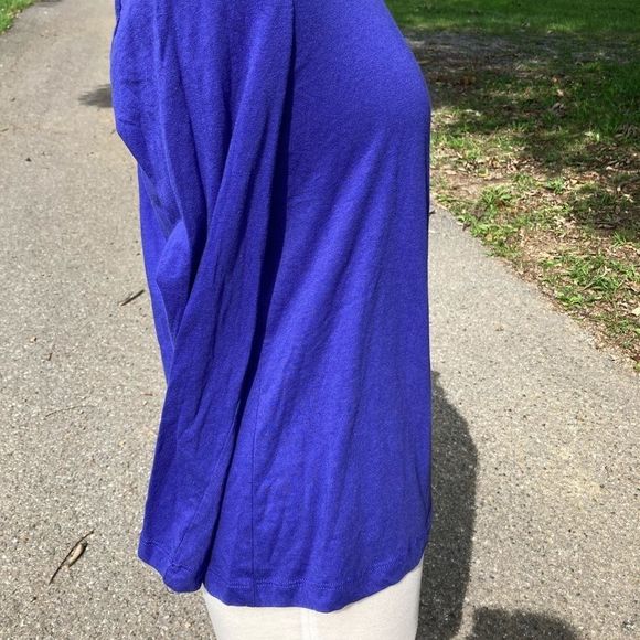 ***4/$20 BASIC EDITIONS LONG SLEEVE PURPLE TOP SHIRT MEDIUM - Picture 2 of 7
